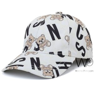Patterned gucci gg baseball cap white hat