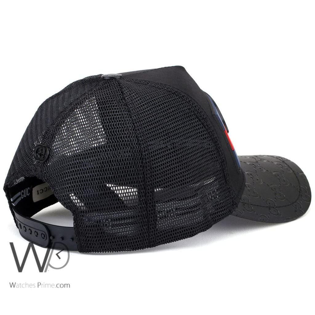 Gucci GG Black Leather Trucker Cap | Watches Prime