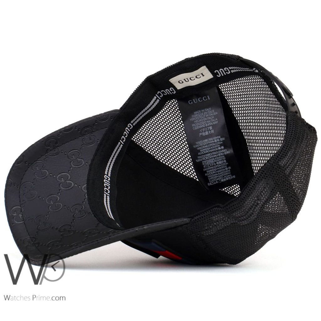 Gucci GG Black Leather Trucker Cap | Watches Prime