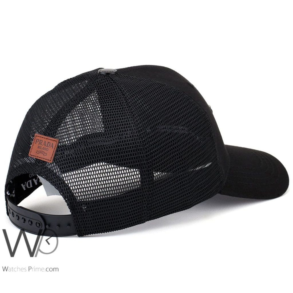Prada Milano Black Mesh Cap | Watches Prime
