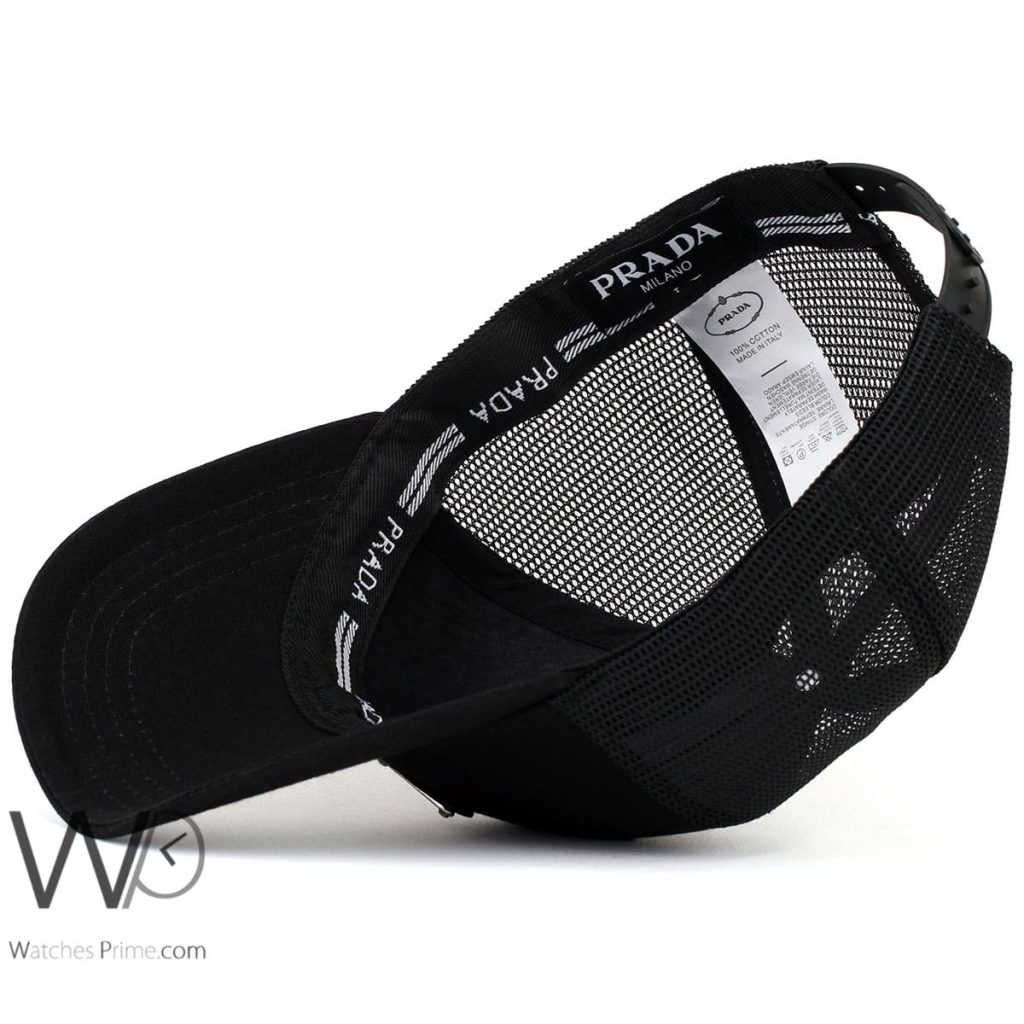 Prada Milano Black Mesh Cap | Watches Prime