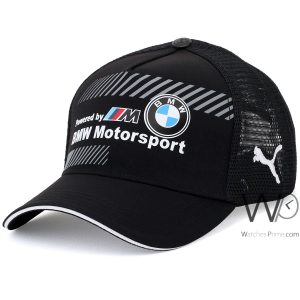Trucker cap bmw powered by m3 motor sport black net hat