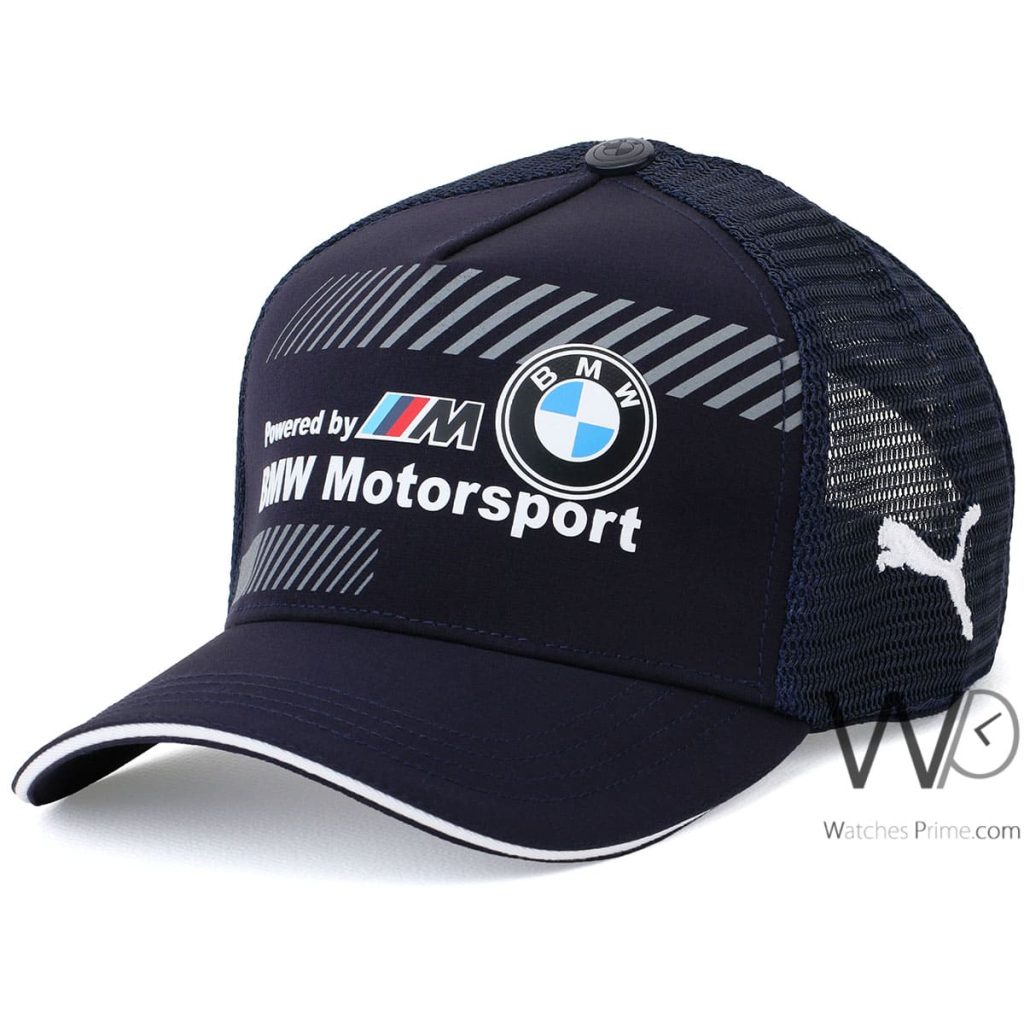 BMW Motor Sport Navy Blue trucker Cap | Watches Prime