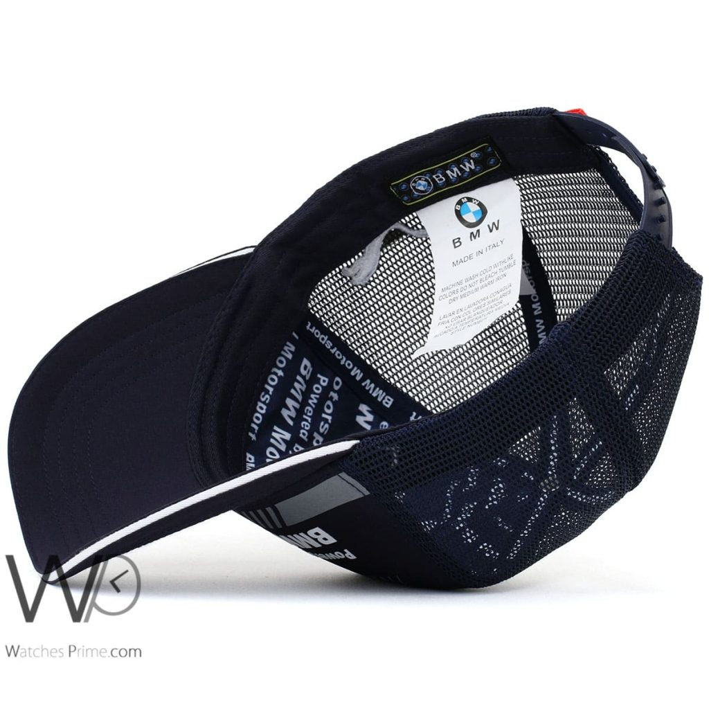 BMW Motor Sport Navy Blue trucker Cap | Watches Prime