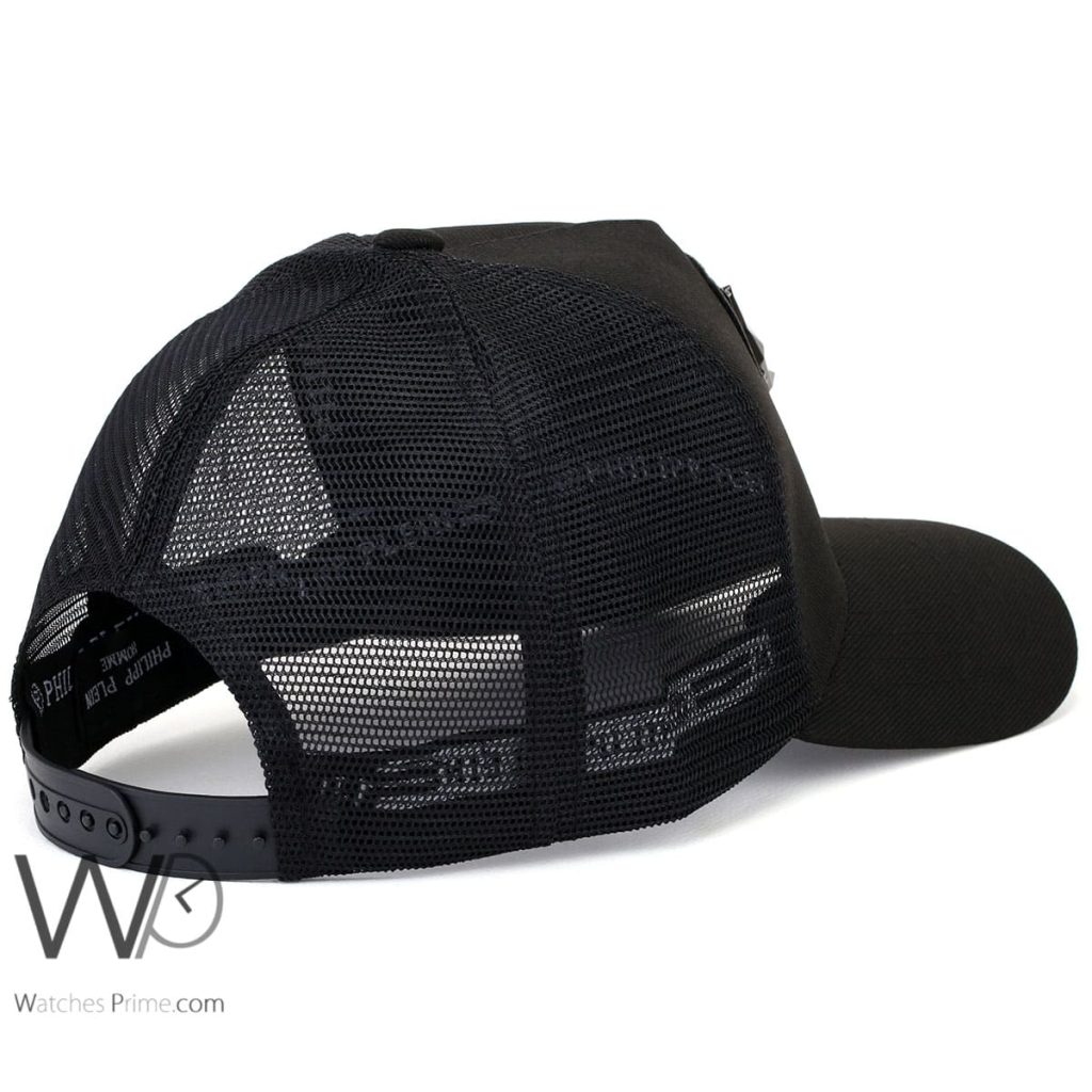 Philipp Plein PP Black Trucker Leather Cap | Watches Prime