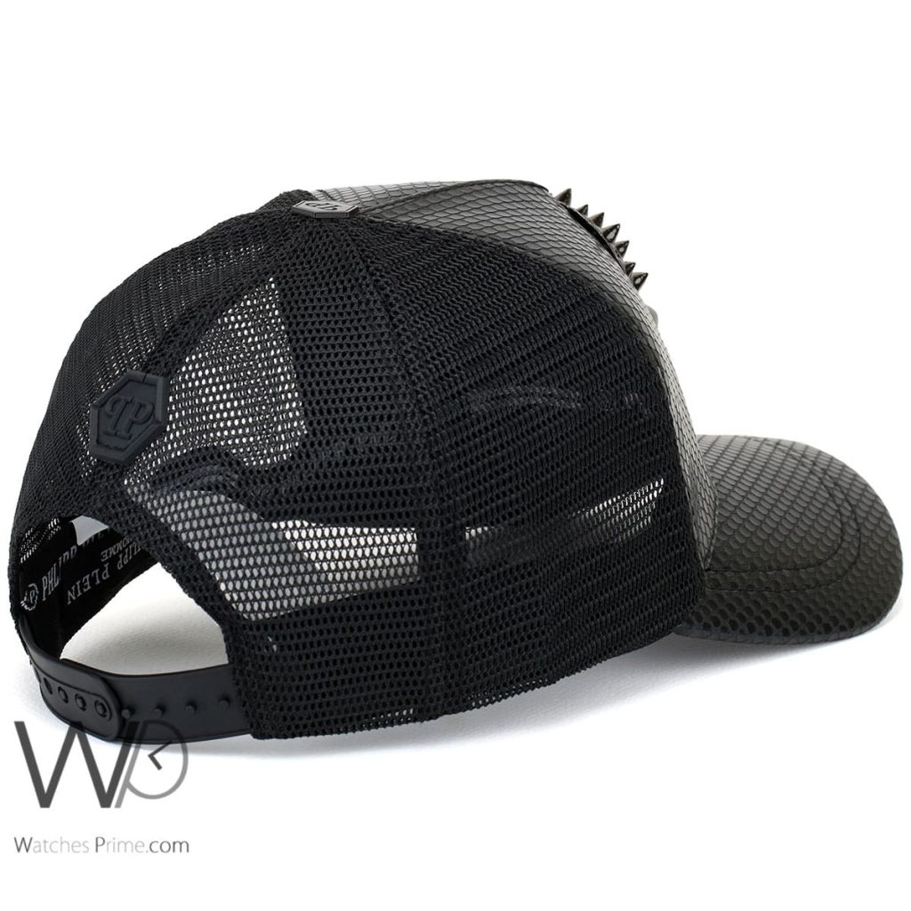 Philipp Plein PP Black Trucker Leather Cap | Watches Prime