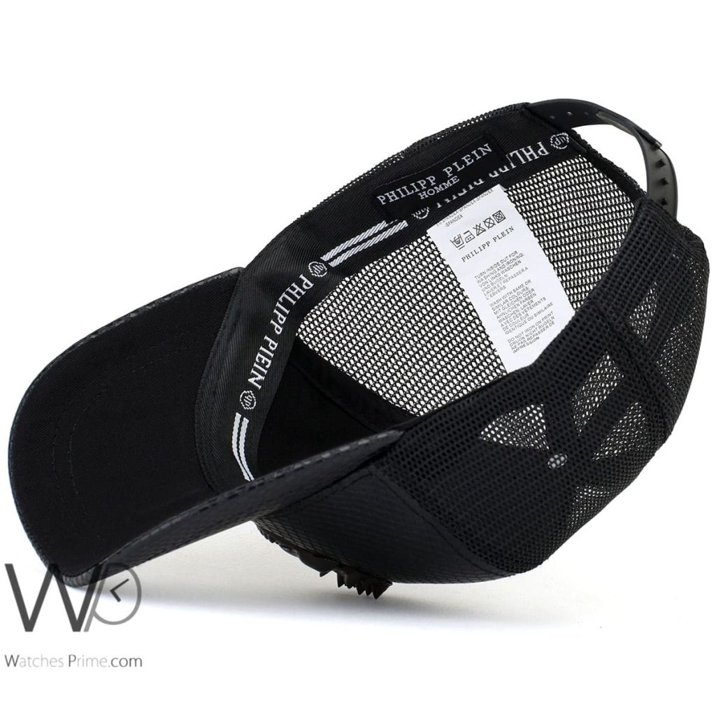 Philipp Plein PP Black Trucker Leather Cap | Watches Prime