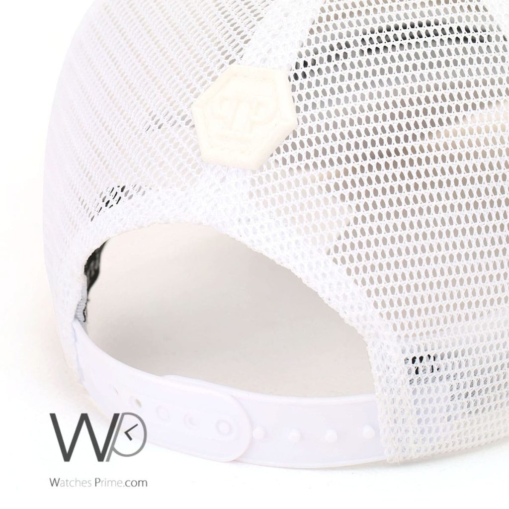 Philipp Plein PP White Trucker Leather Cap | Watches Prime