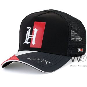 Trucker hat tommy hilfiger h nyc black cotton net cap