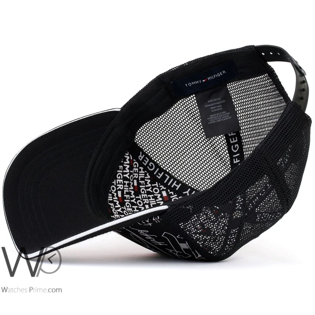 Tommy Hilfiger H Black Trucker Cap | Watches Prime