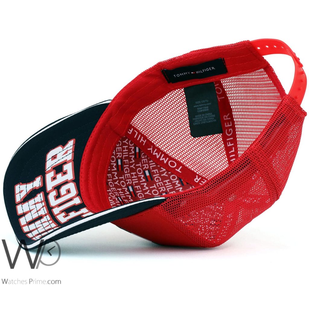 Tommy Hilfiger TH Red Blue Trucker Cap | Watches Prime