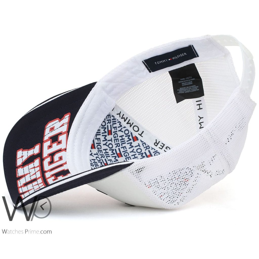 Tommy Hilfiger TH White Blue Trucker Cap | Watches Prime