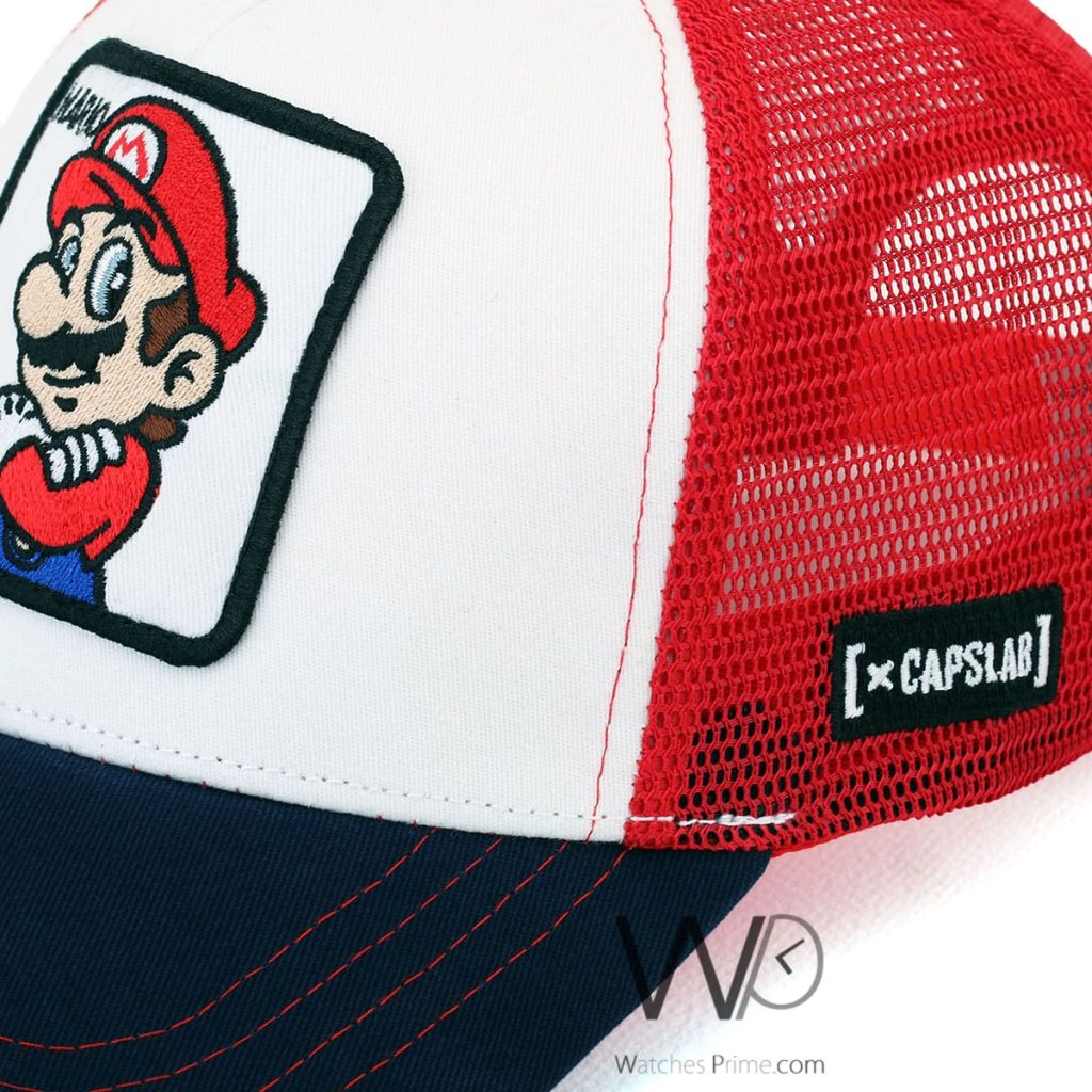 Super Mario Capslab white Red Blue Trucker Cap | Watches Prime