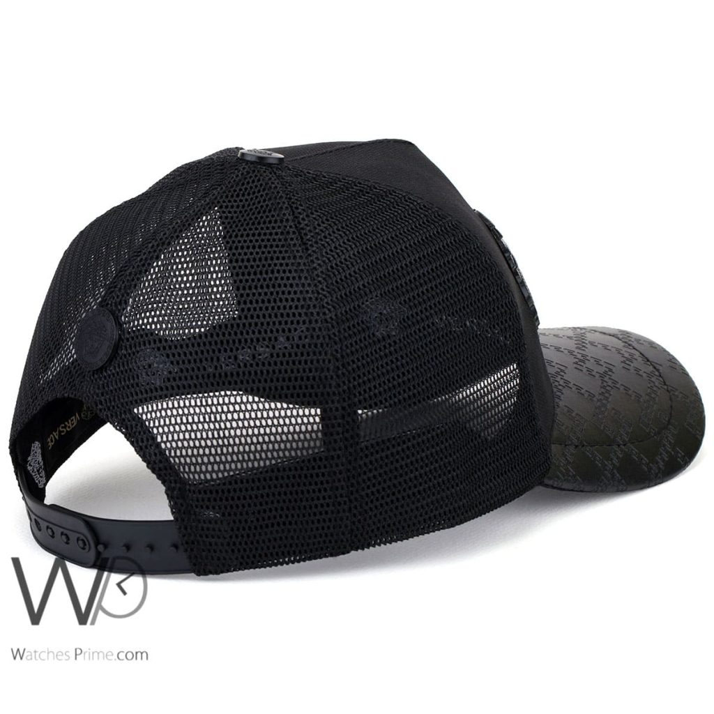 Vercase gianni leather snapback Black Cap | Watches Prime
