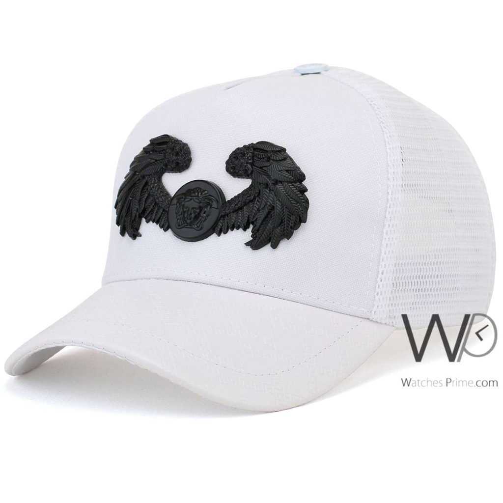 Vercase leather mesh snapback White Cap | Watches Prime
