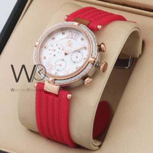 ساعات-جيس-نسائي-guess-مطاط-احمر
