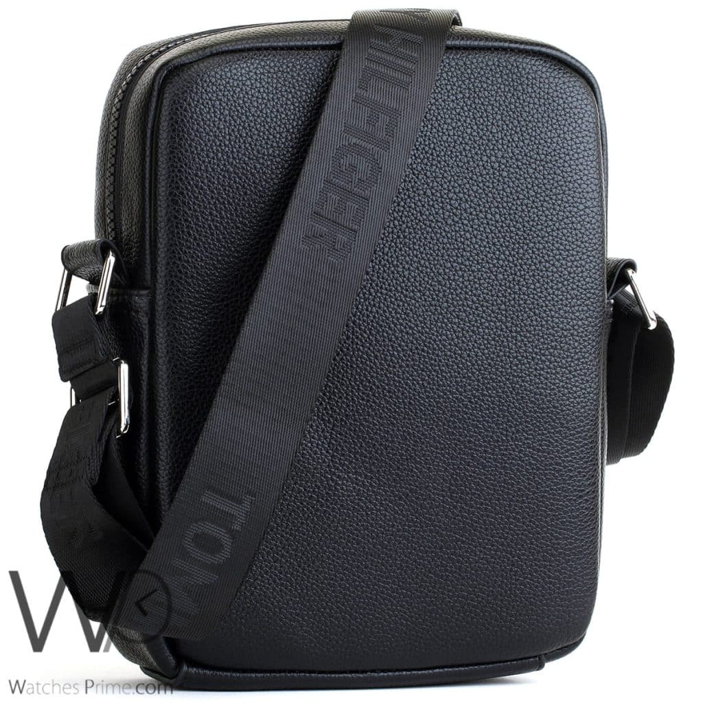 Tommy Hilfiger Black Crossbody Messenger Men | Watches Prime