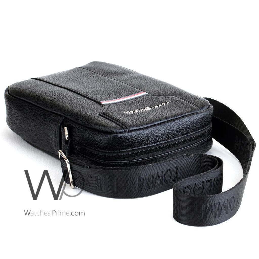 Tommy Hilfiger Black Crossbody Messenger Men | Watches Prime