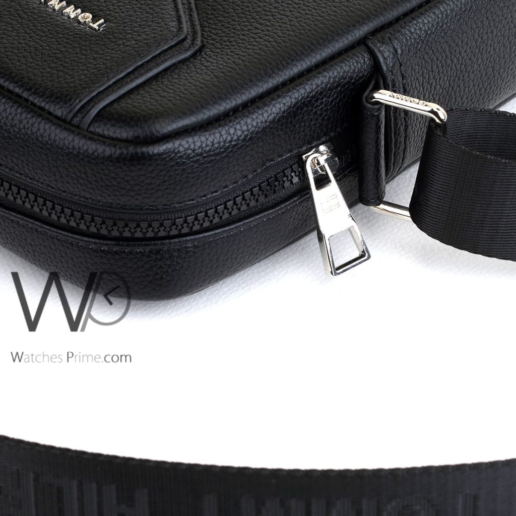 Tommy Hilfiger Black Crossbody Messenger Men | Watches Prime