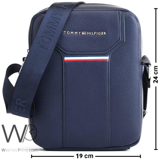 Tommy Hilfiger Blue Crossbody Messenger Men | Watches Prime