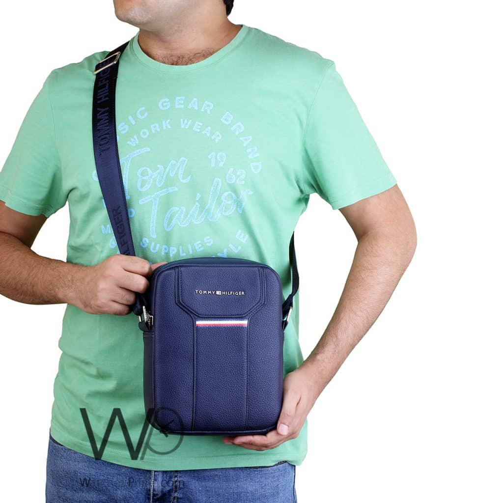 Tommy Hilfiger Blue Crossbody Messenger Men | Watches Prime