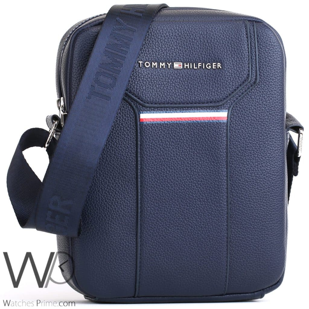 Tommy Hilfiger Blue Crossbody Messenger Men | Watches Prime