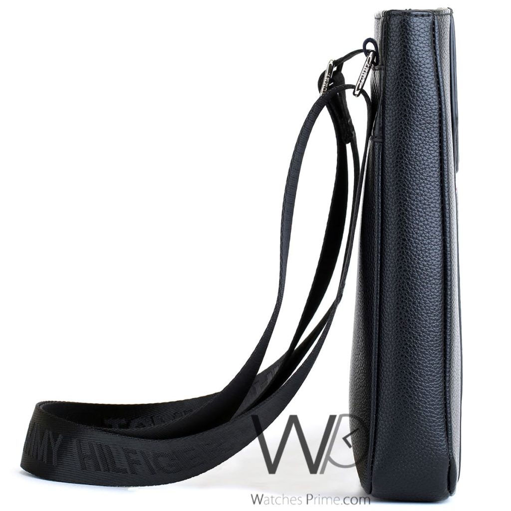 Tommy Hilfiger Black Crossbody Messenger Men | Watches Prime