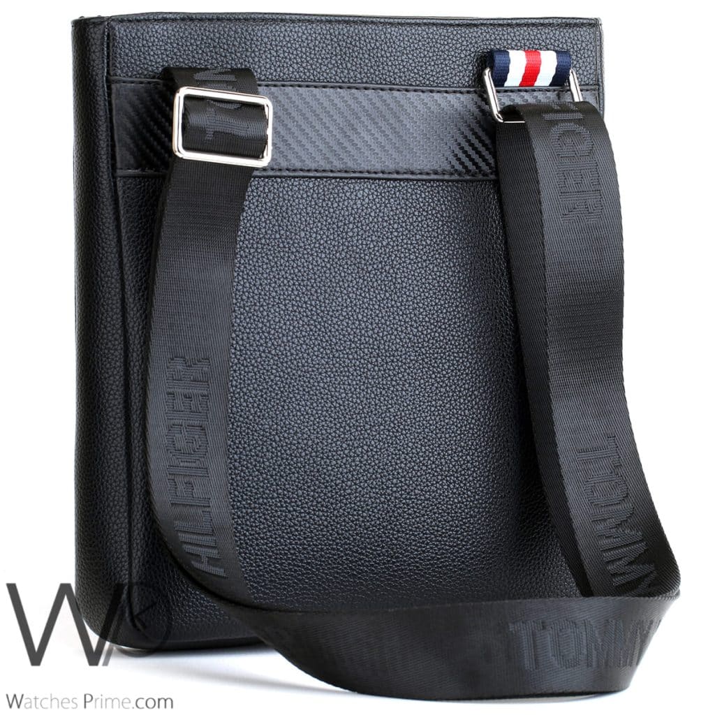 Tommy Hilfiger Black Crossbody Messenger Men | Watches Prime