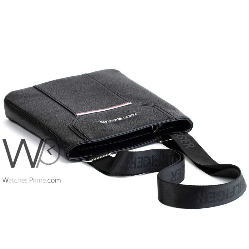 Tommy Hilfiger Black Crossbody Messenger Men | Watches Prime