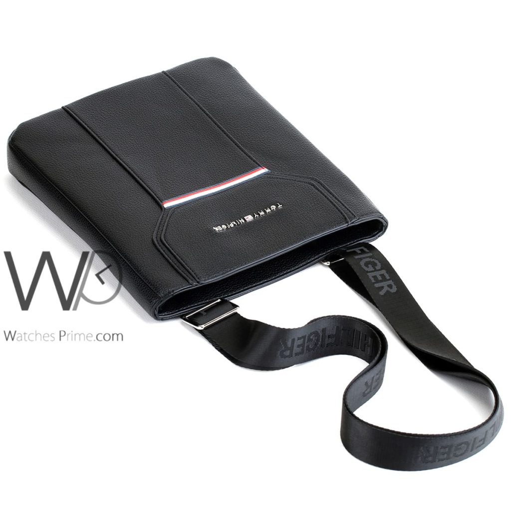Tommy Hilfiger Black Crossbody Messenger Men | Watches Prime
