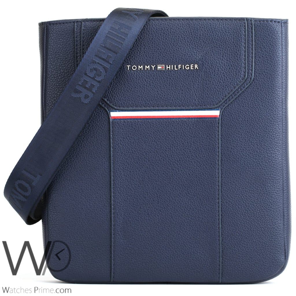 Tommy Hilfiger Navy Crossbody Messenger Men | Watches Prime