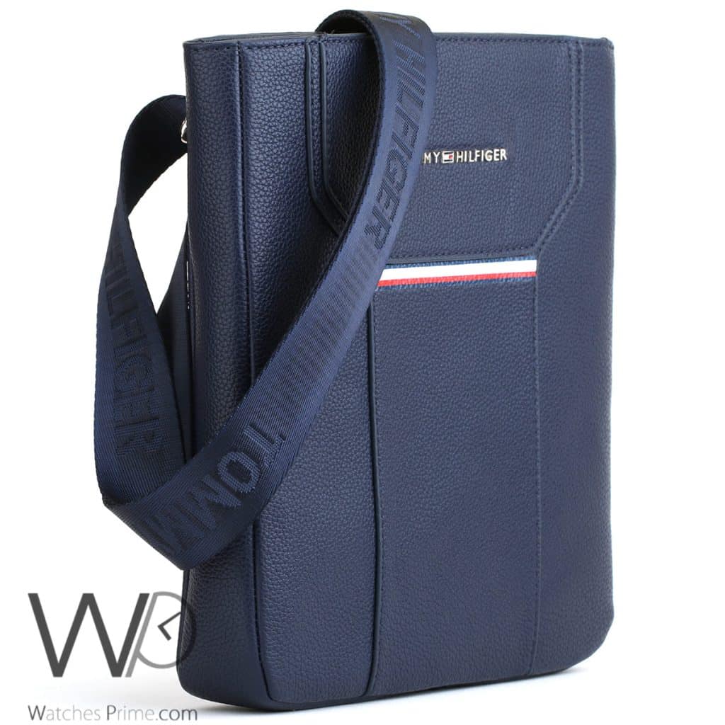 Tommy Hilfiger Navy Crossbody Messenger Men | Watches Prime