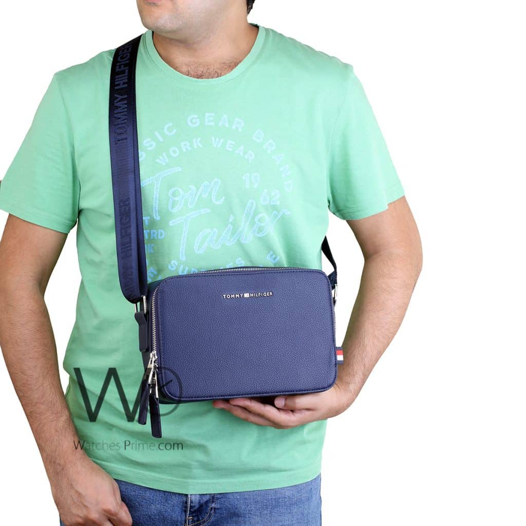 Tommy Hilfiger Men Crossbody Shoulder Blue | Watches Prime