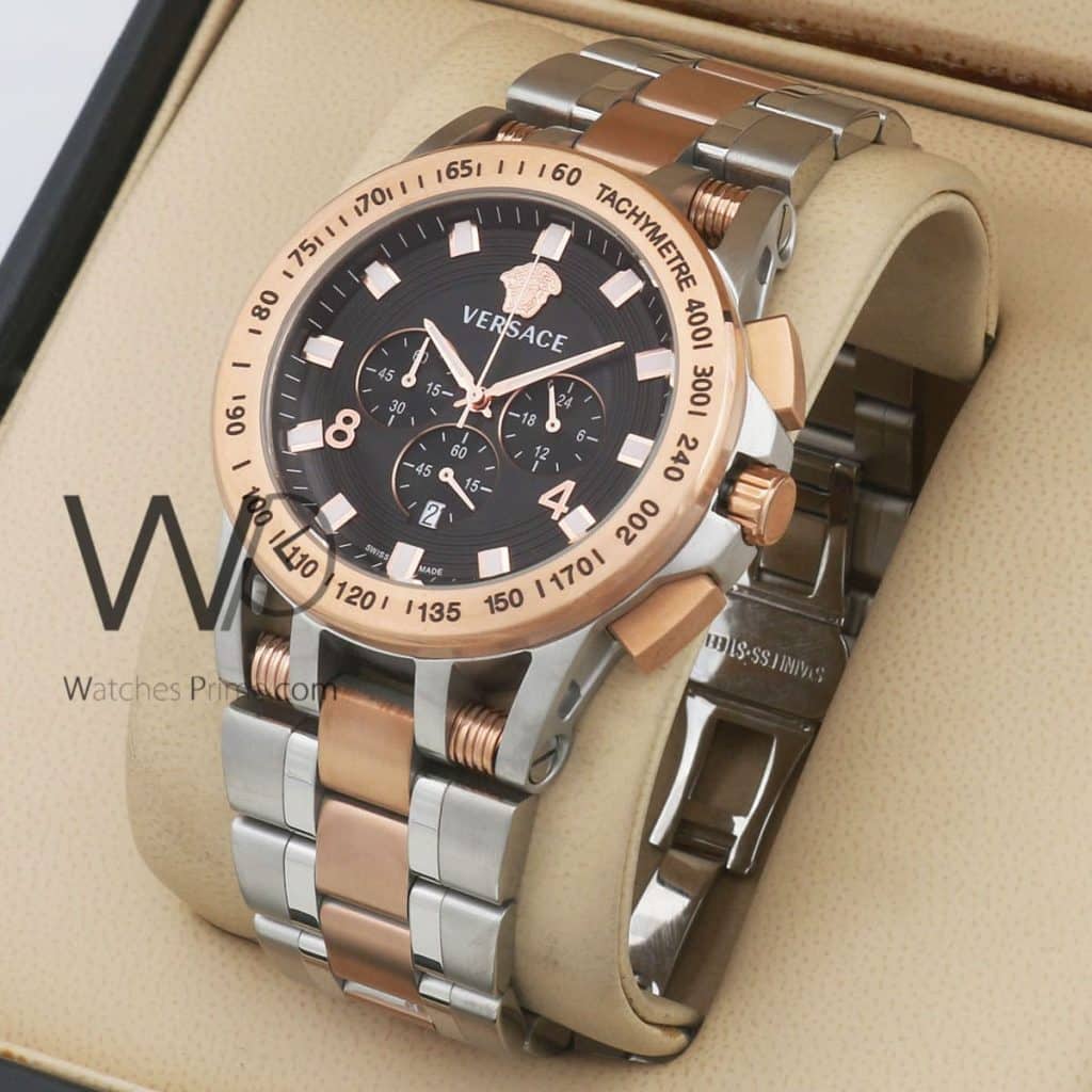 Versace Men's Watch Two tone Chronograph | Watches Prime