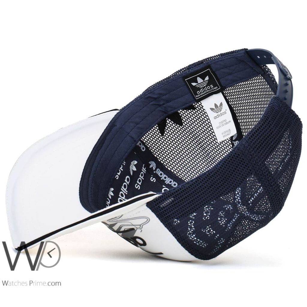Adidas trucker Cap White Navy Blue | Watches Prime