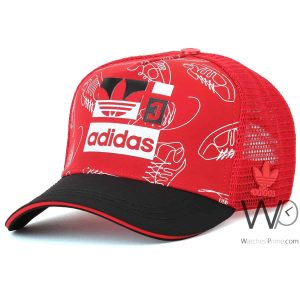 Adidas trucker red cap mesh men hat