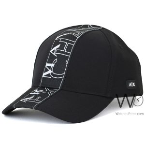 Armani exchange baseball black cap cotton ax hat