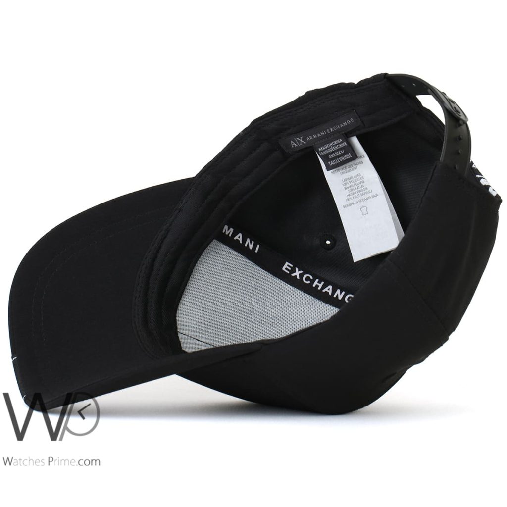 Armani Exchange AX Black Baseball Cap | Watches Prime