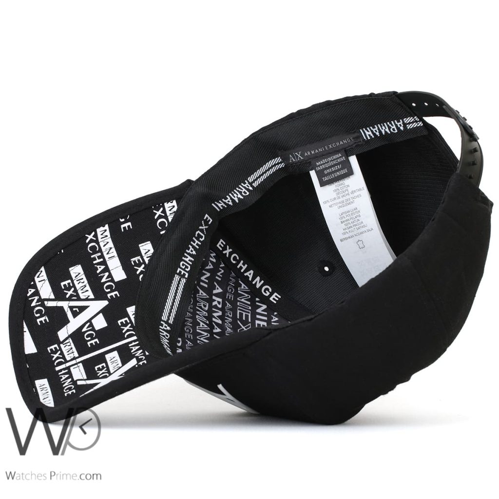 Armani Exchange AX Black Baseball Cap | Watches Prime