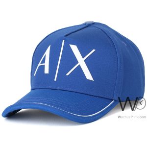 Armani exchange baseball cap blue cotton ax hat
