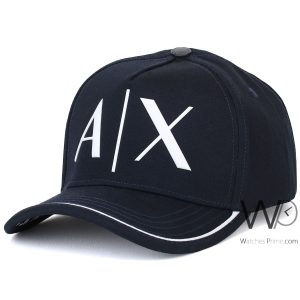 Armani exchange baseball cap navy blue cotton ax hat