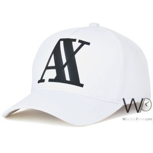 Armani exchange baseball cap white cotton ax hat