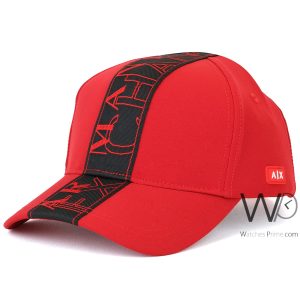 Armani exchange baseball red cap cotton ax hat