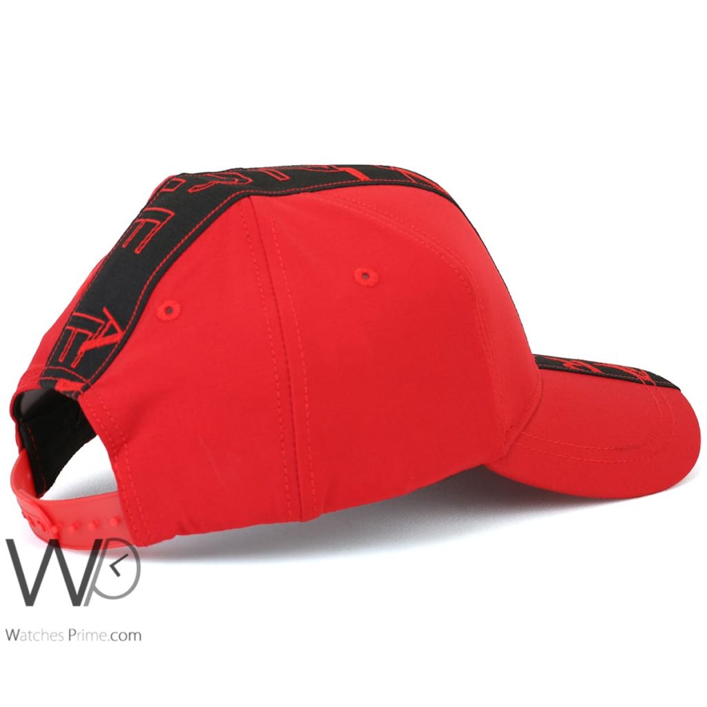 Armani Exchange AX Red Baseball Cap Cotton | Watches Prime
