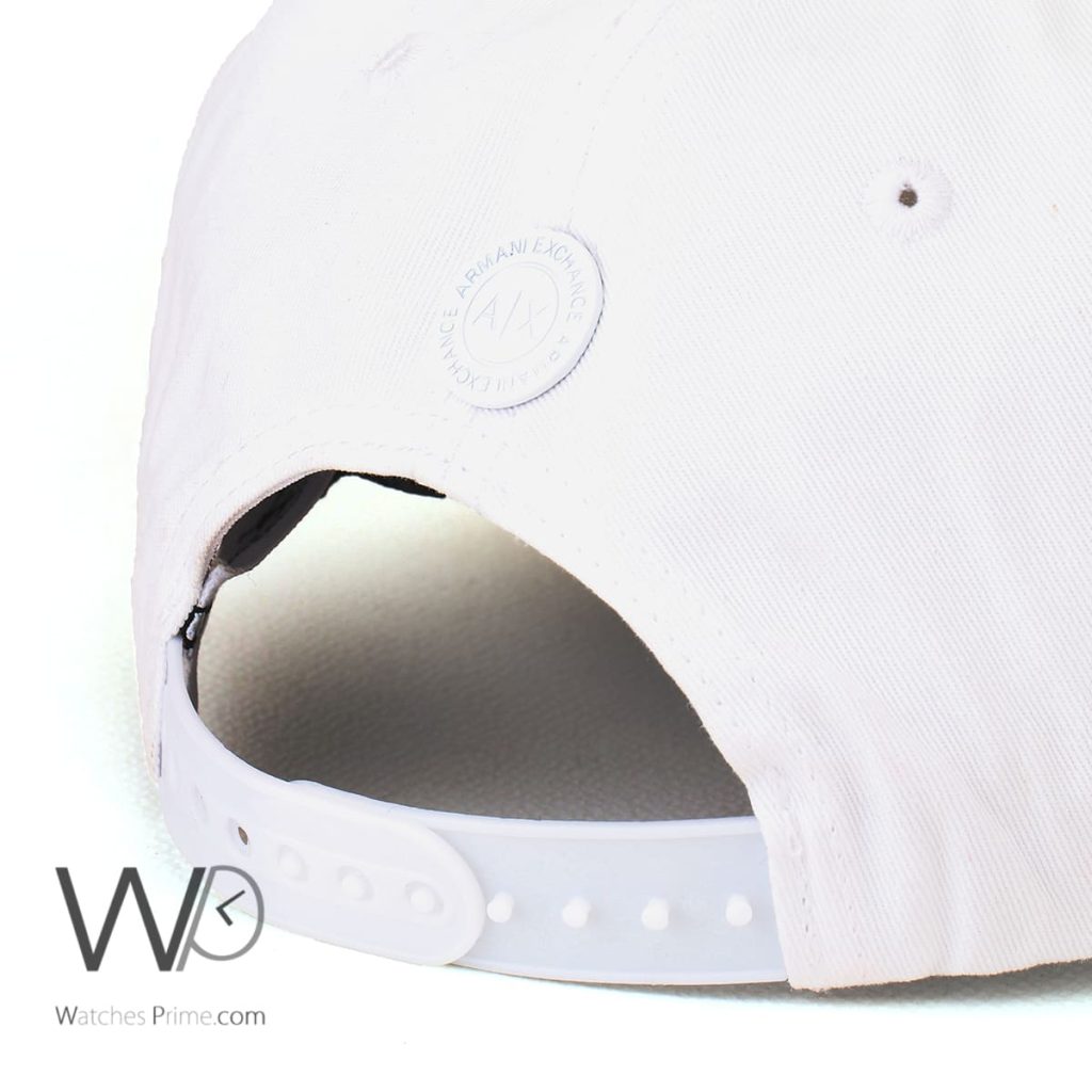 Armani Exchange AX White Baseball Cap Cotton | Watches Prime