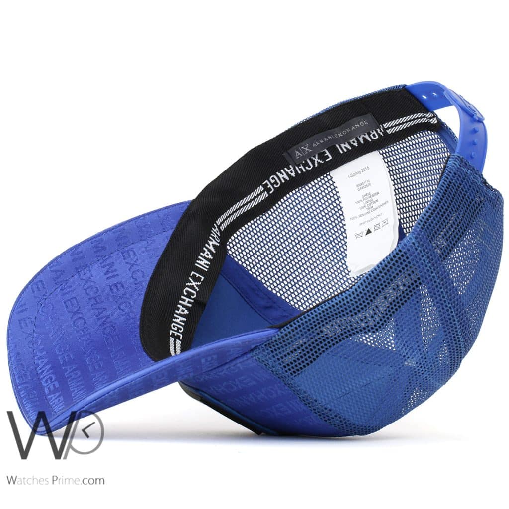 Armani Exchange AX Trucker Cap Blue | Watches Prime