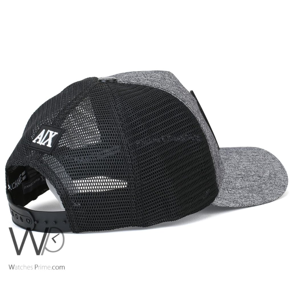 Armani Exchange AX Gray Black Trucker Cap | Watches Prime