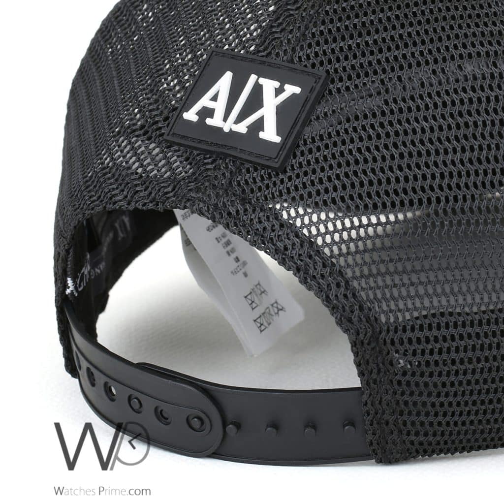 Armani Exchange AX Gray Black Trucker Cap | Watches Prime