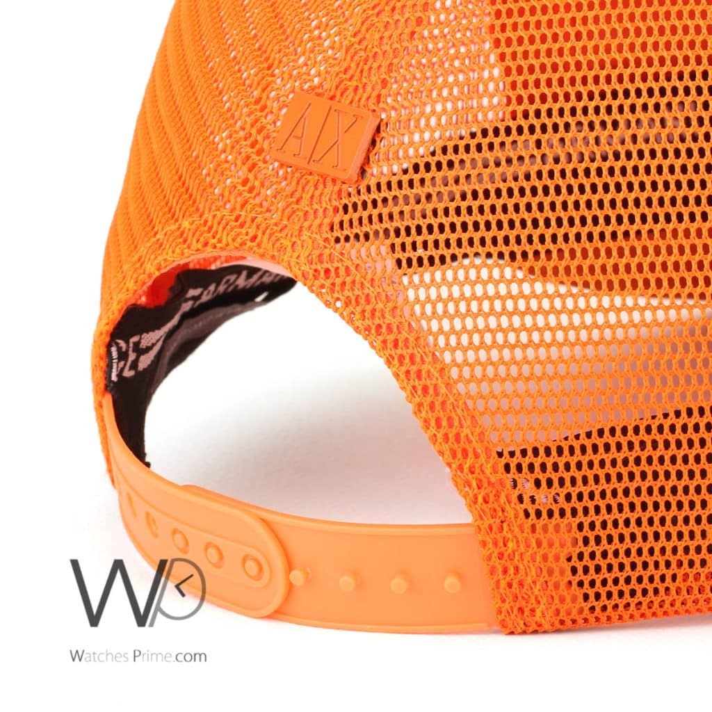 Armani Exchange AX Orange Trucker Cap | Watches Prime