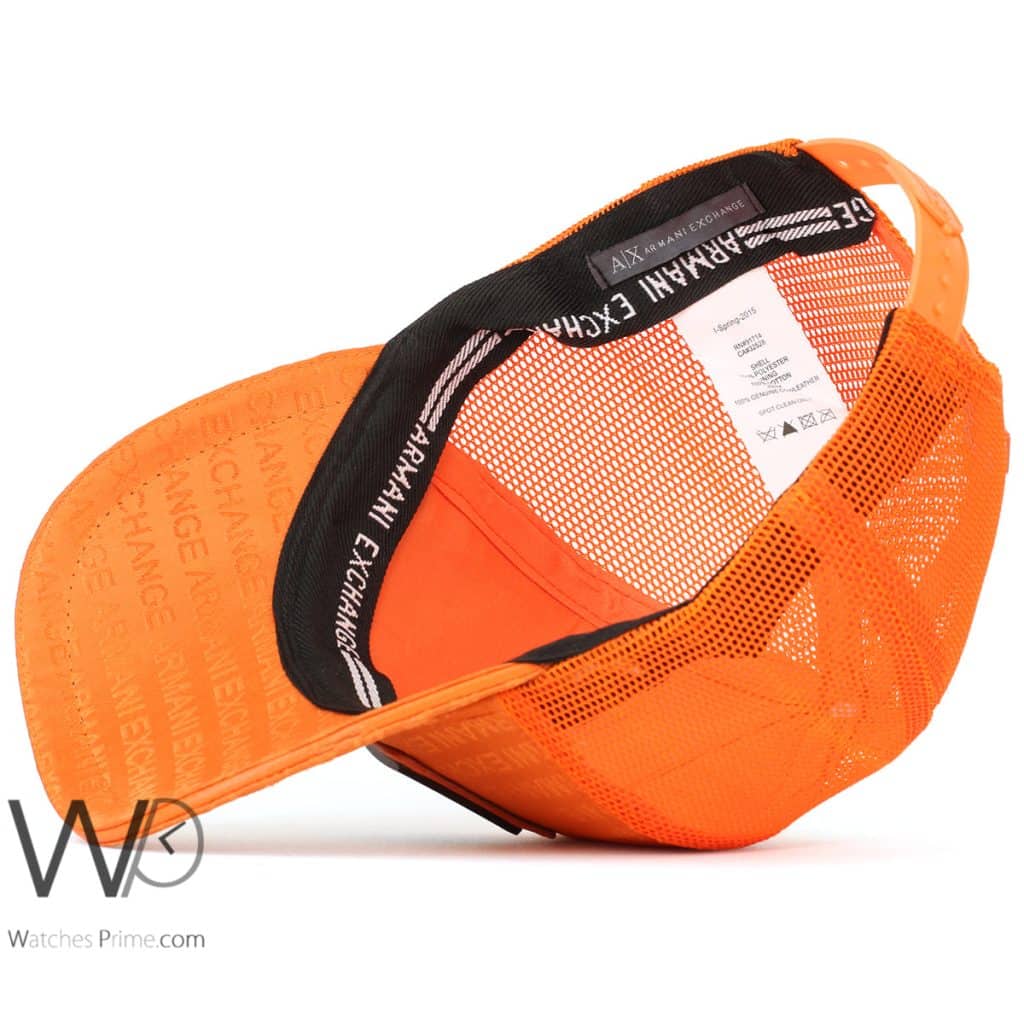 Armani Exchange AX Orange Trucker Cap | Watches Prime